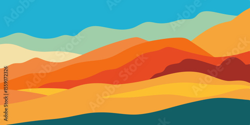 Abstract Watercolor Landscape Background