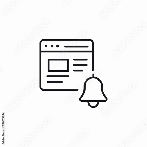 newspage notifications icon sign vector