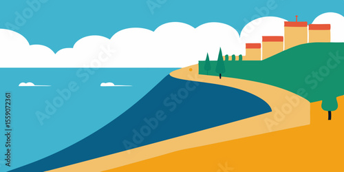 City Embankment At Seaside Beach