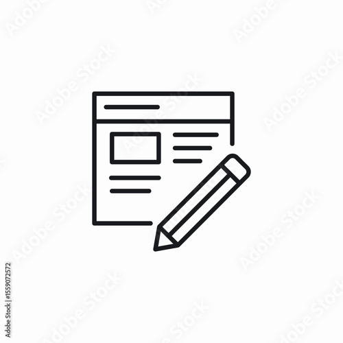 page crafting icon sign vector