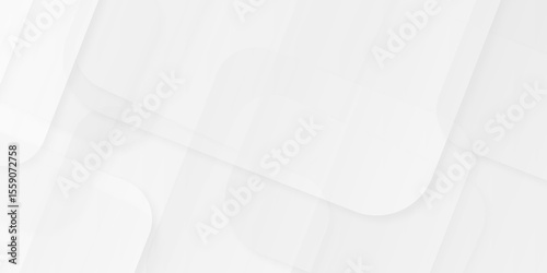 Abstract white and gray overlap triangle geometric technology pattern. minimal rectangle randomly arranged white lines transparent web square background layers. overlapping presentation design.	
