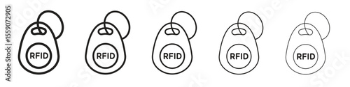 RFID key tag icon vector design element vector eps 10