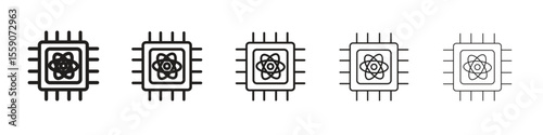 Quantum computing icon vector design element vector eps 10
