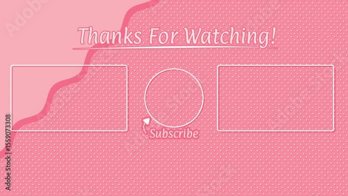 Youtubeエンドカード_かわいい系_赤