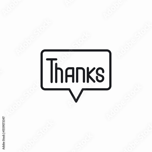 thankful message icon sign vector