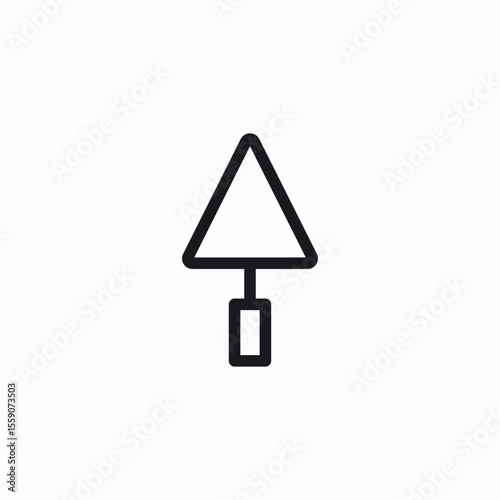 trowel tool build icon sign vector