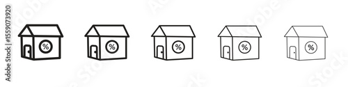 Mortgage rate icon vector design element vector eps 10
