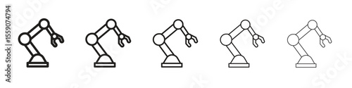 Industrial robot icon vector design element vector eps 10