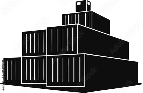 Industrial Shipping Container Stacking and Storage