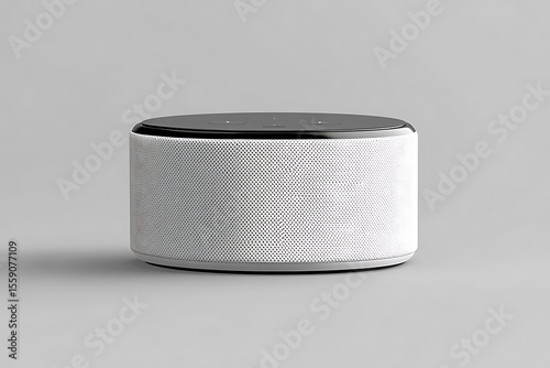 a rectangular speaker on a white surface