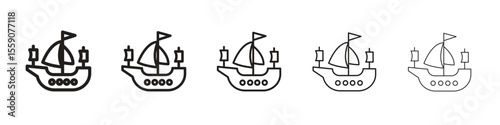 Caravel icon vector design element vector eps 10