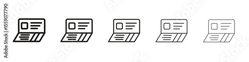 Bankbook icon vector design element vector eps 10