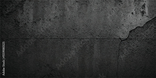 "Weathered Grayscale Cement Wall Texture with Dark and Light Gradient – Artistic Panoramic Background with Rough Surface for Web and Visual Media"

