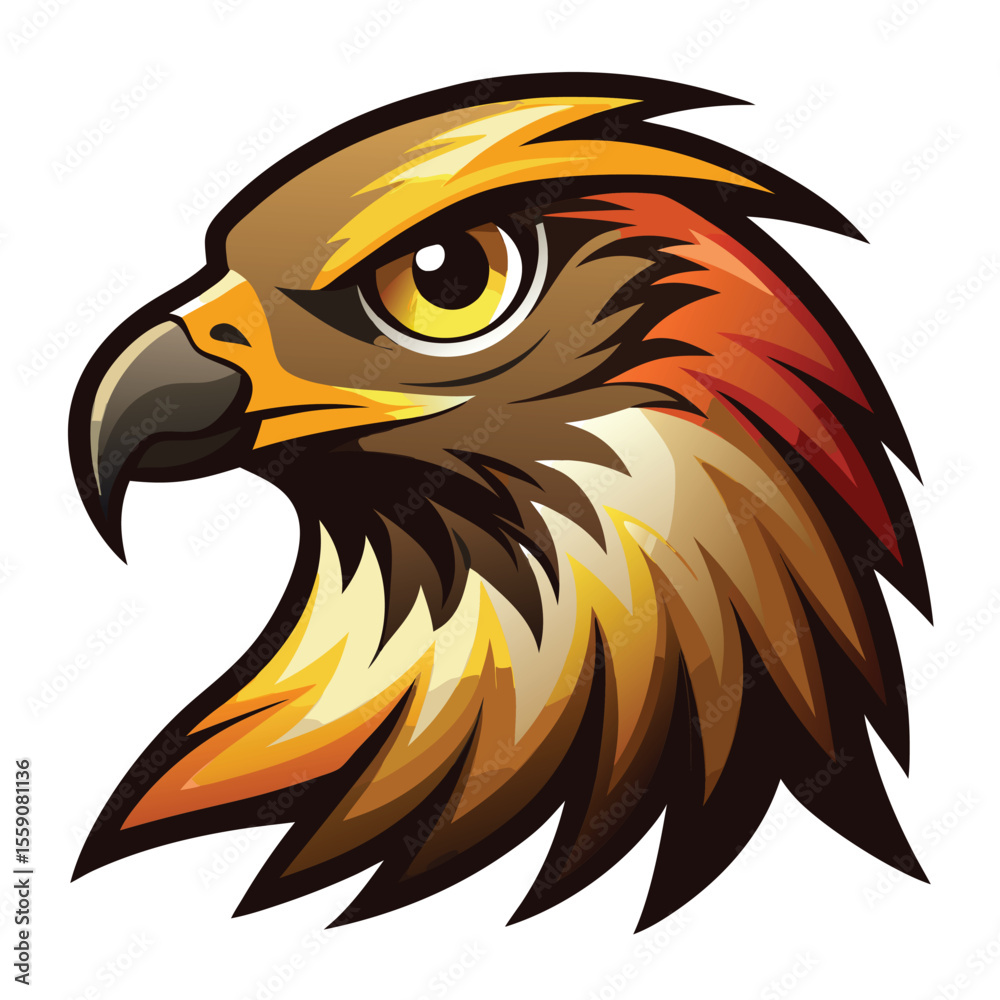 Naklejka premium eagle head vector