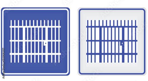 Prison bars sign. vector illustration