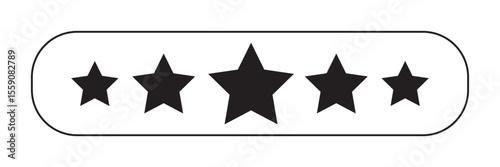 Star vector icons. Set of star symbols isolated.
