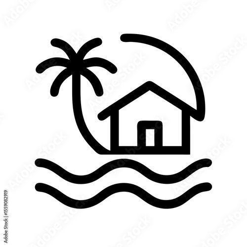 house and palm