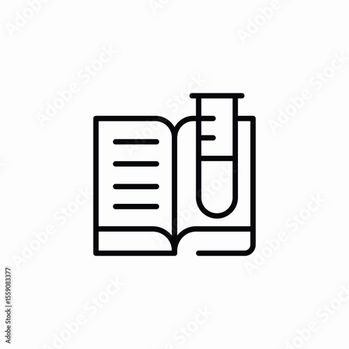 chemistry book icon sign vector
