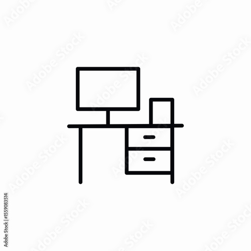 computer office icon sign vector