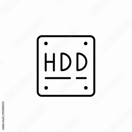 computer hdd icon sign vector