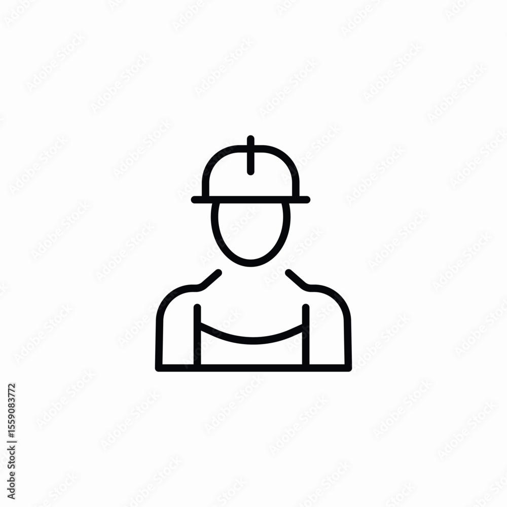 construction worker icon sign vector construction worker icon sign vector