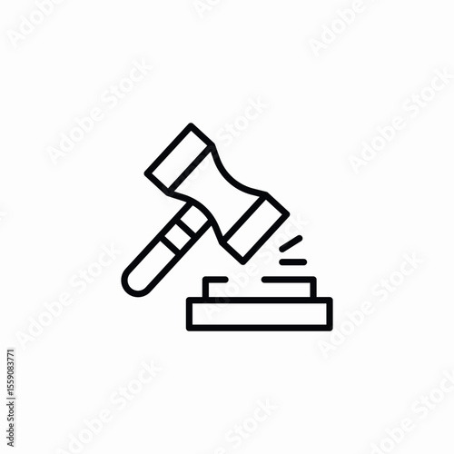 court decision icon sign vector