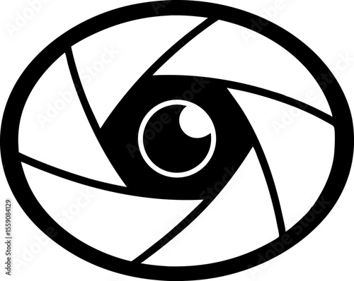 Clean Vector of a Camera Aperture with Blades