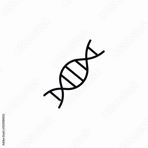 dna chain icon sign vector