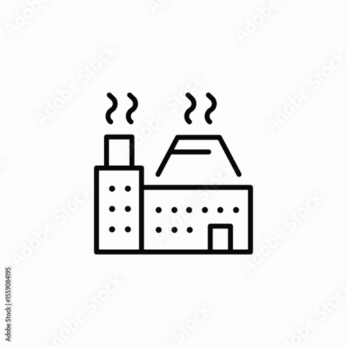 factory industry icon sign vector