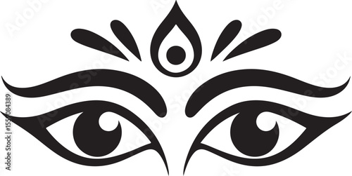 Goddess Durga with Trishul Silhouette Design

Durga Face with Third Eye Vector Art

Traditional Durga Puja Celebration Silhouette

Durga Idol with Lion and Mahishasura Vector

Devotional Durga Puja Sc