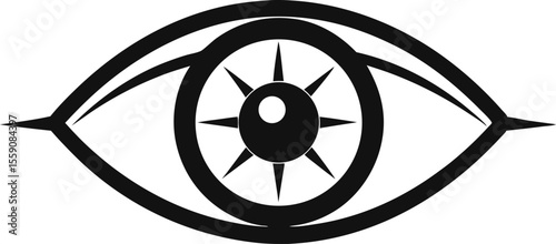Human Eye with a Detailed Camera Shutter Iris