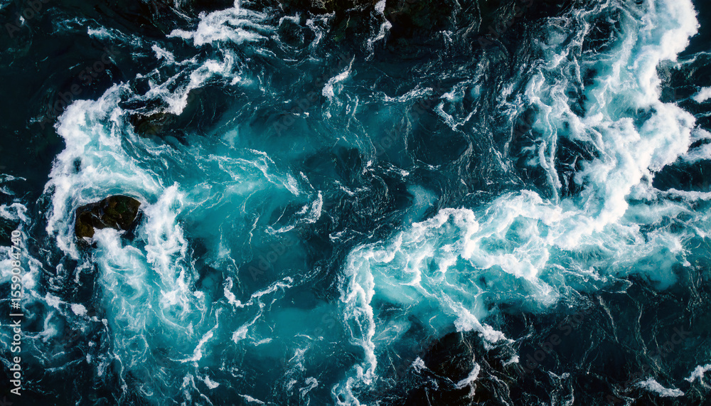 Obraz premium eau, papier peint texture surface d'un liquide, nuance couleur bleu et blanc