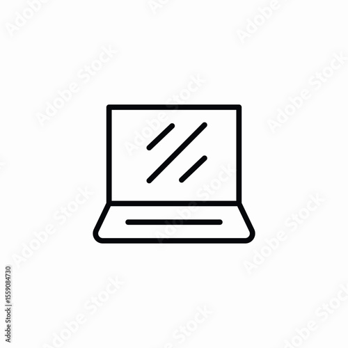 laptop notebook icon sign vector