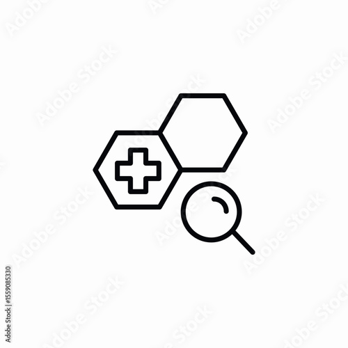 medical search icon sign vector
