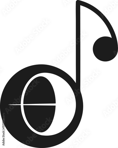 Perfect Eighth Note Musical Vector Graphic