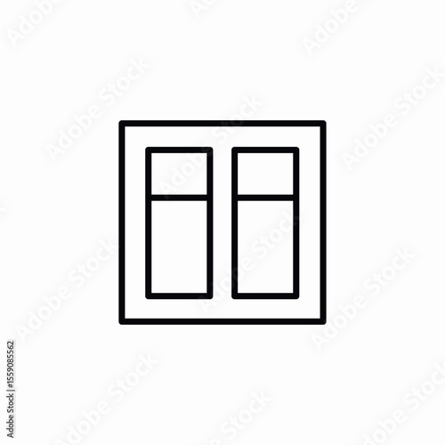 office windows icon sign vector