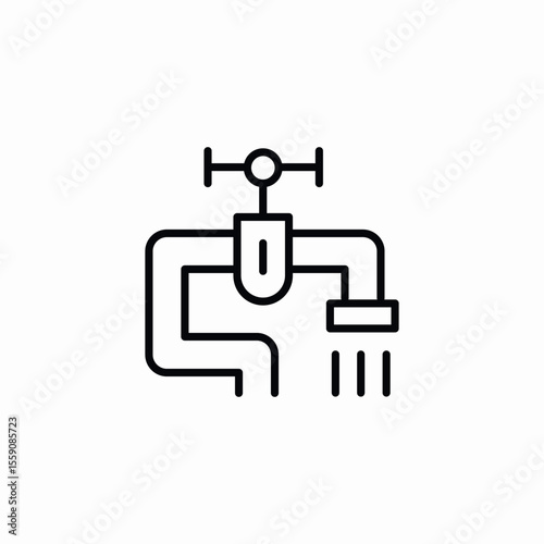 pipe flow icon sign vector
