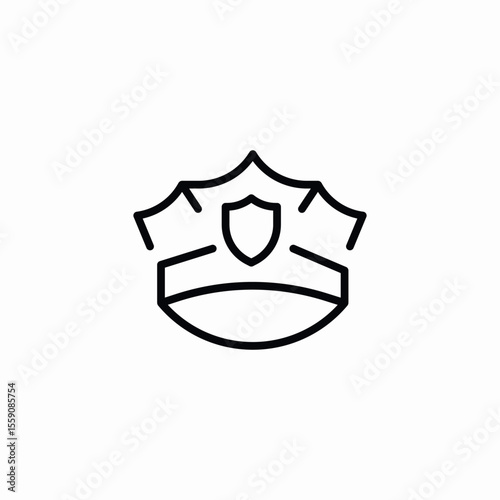 police hat icon sign vector