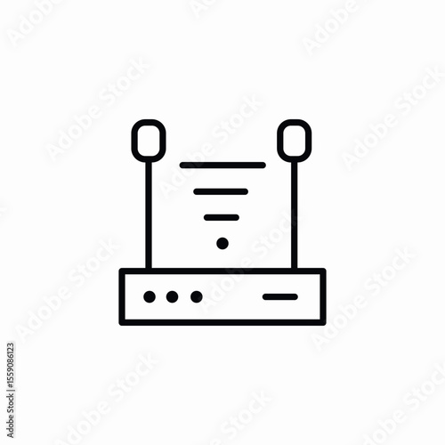 router signal icon sign vector