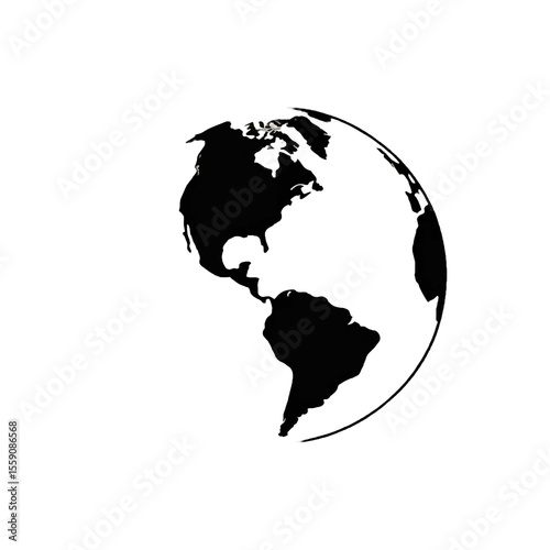 world map with globe