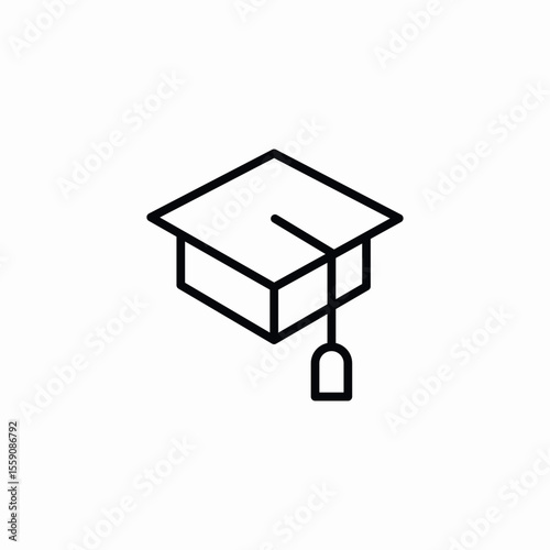 university graduation icon sign vector