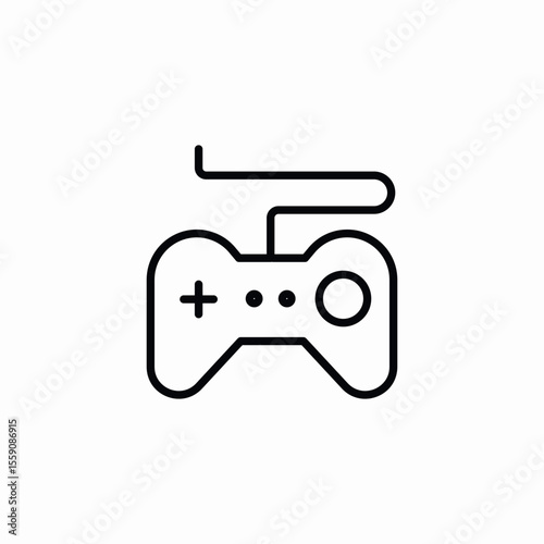 wired controller icon sign vector