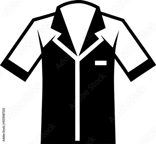 Medical Uniform Top Silhouette Illustration