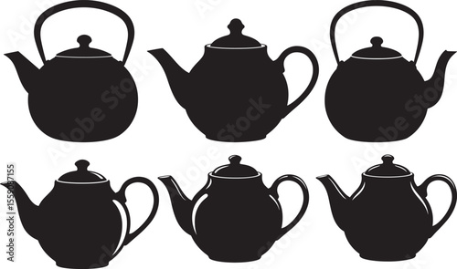 Teapot silhouette vector illustration
