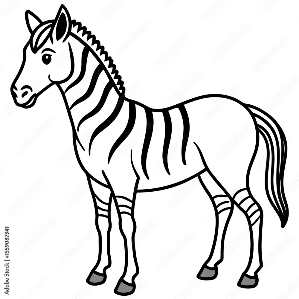 Fototapeta premium Wild Hybrid Equine Vector Art