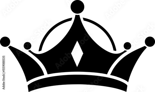 Elegant Royal Queen Crown Flat Illustration