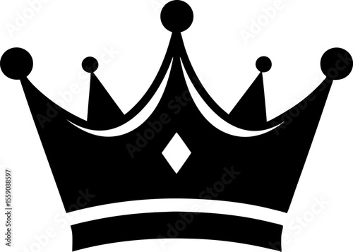 Flat Vector Graphic of a Royal King's Crown