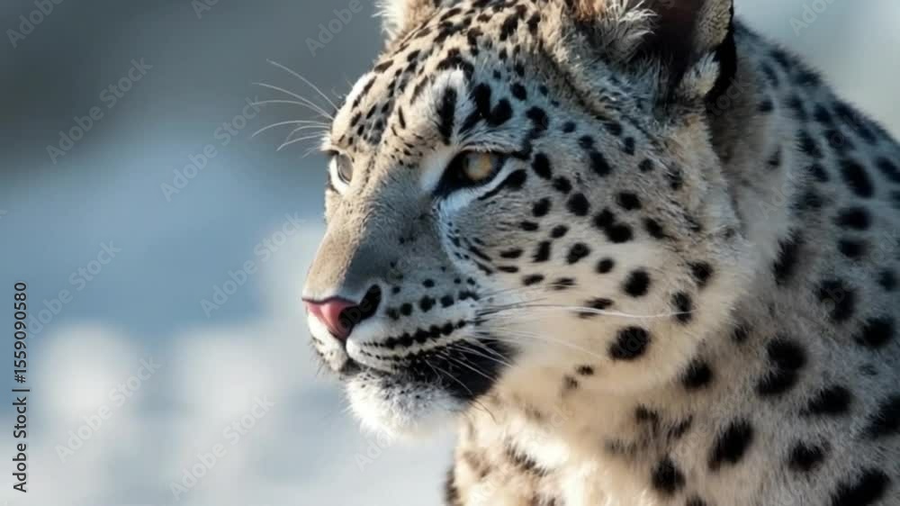 Majestic Snow Leopard 4K Stock Video Majestic Snow Leopard 4K Stock Video