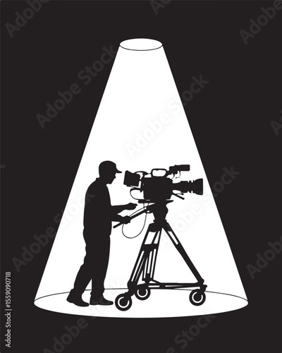 Cinematic Videographer Vector SVG

