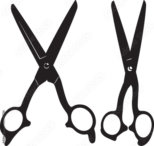 Scissor tool silhouette vector illustration